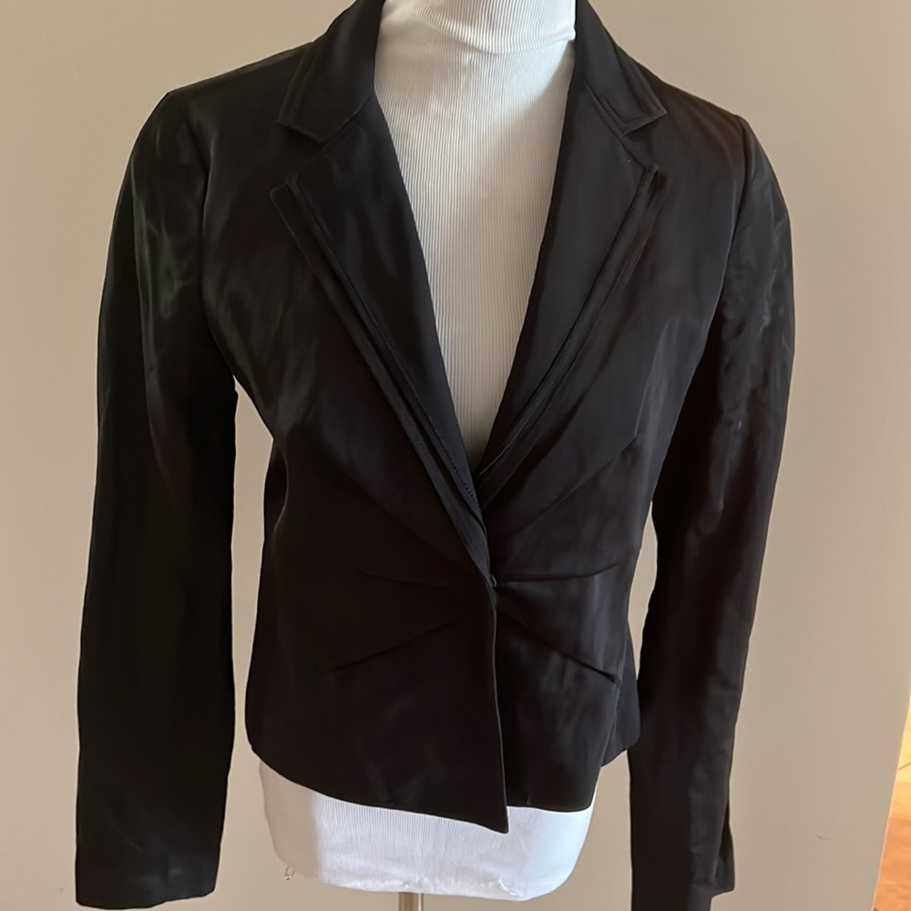 ELIE TAHARI Career Evening Blazer, short fitted jacket, women’s size 4 BLACK